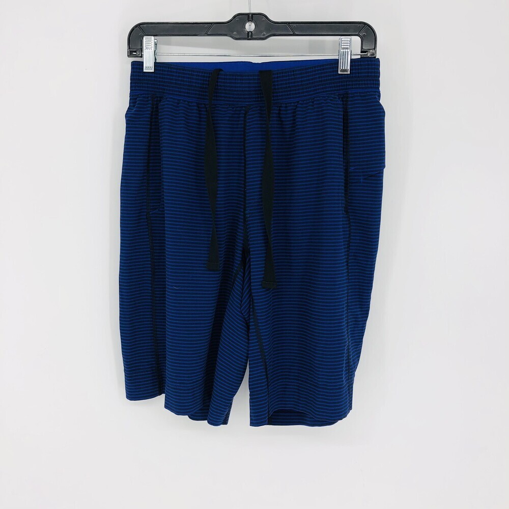 Lululemon Blue Striped Athletic Shorts Men's Size Medium Swim or Gym Lightweight